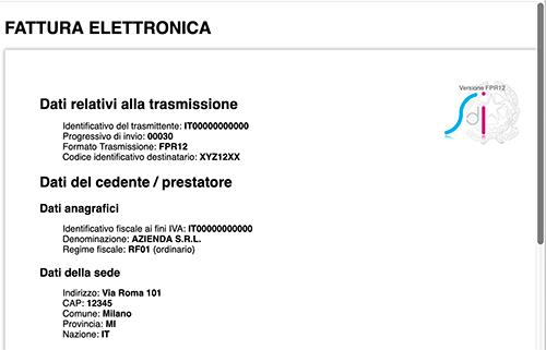 Fattura elettronica sdi